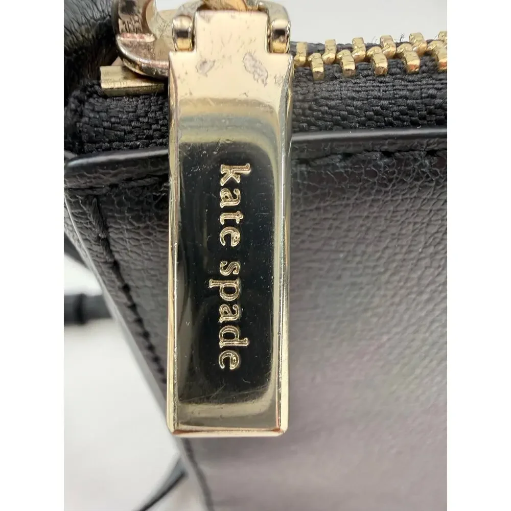 Kate Spade Adel Medium Crossbody‎ Bag Black Leather Adjustable Strap Dust Bag